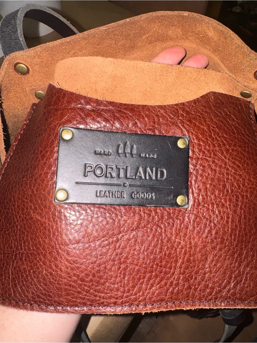 Portland Leather Goods- “Almost Perfect” Large Leather Tote Bag in Cognac - Picture 6 of 7